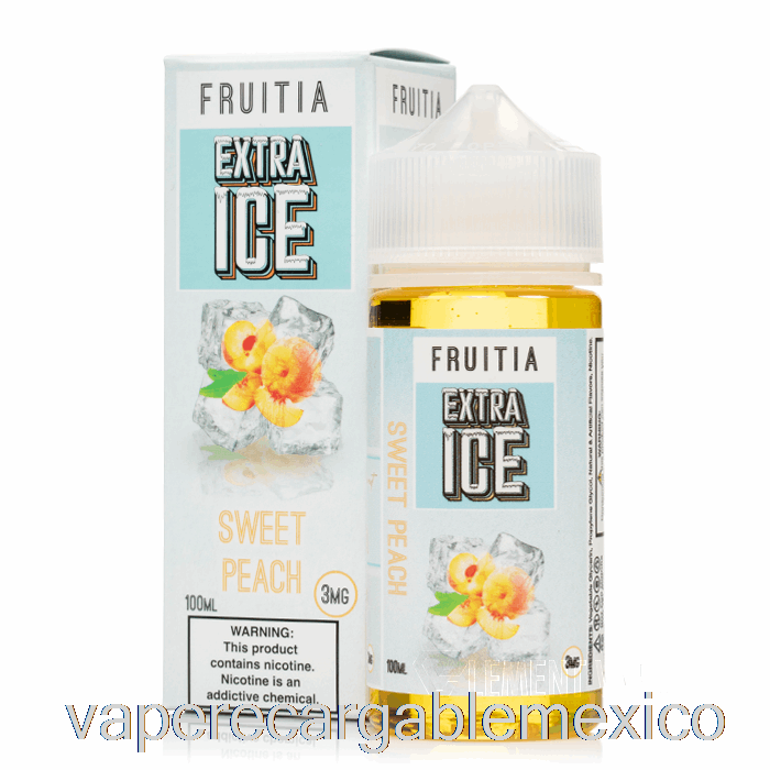 Vape Recargable Sweet Melocotón - Extra Hielo - Fruitia - 100ml 6mg